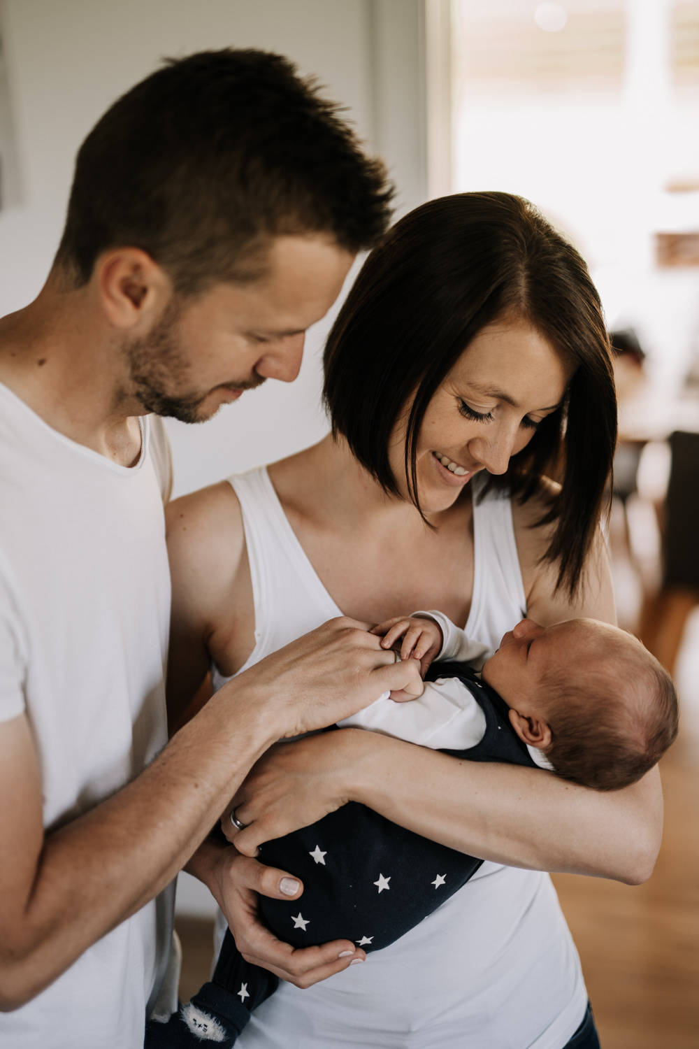 Homestory mit Newborn Shooting